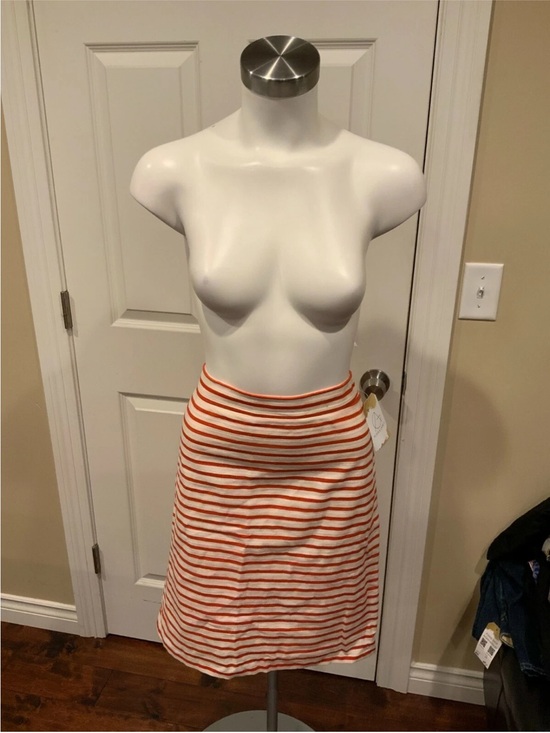 J. Crew Dresses & Skirts - J Crew Red and ivory stripe linen blend no 2 pencil skirt 4